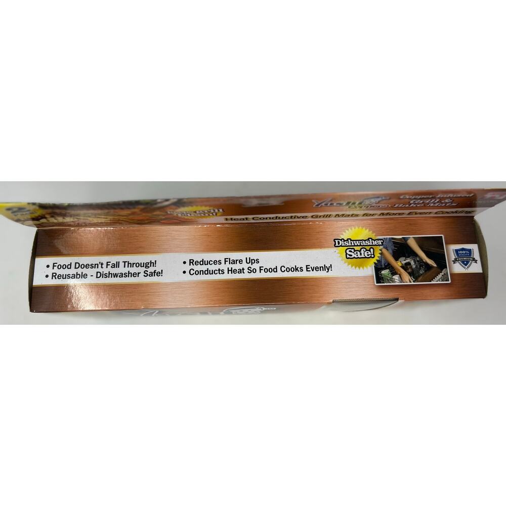 Yoshi Copper Grill & Bake‎ Mats Copper Infused As Seen On TV 2 Heat Conductive - Picture 2 of 7